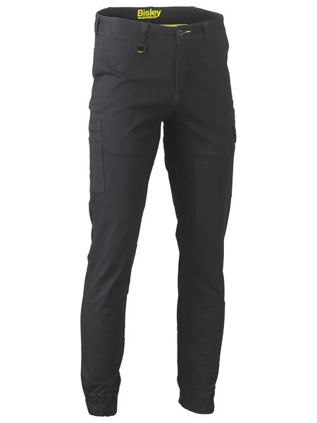 Women's Skinny Fit Leather - Look Cargo Pants in Black for a Bold and Edgy EnsembleBisley Stretch Cotton Drill Cargo Cuffed Pants BPC6028