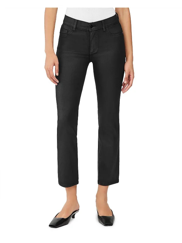 High - waisted women jeans for a flattering silhouetteMara Womens Mid-Rise Cropped Straight Leg Jeans