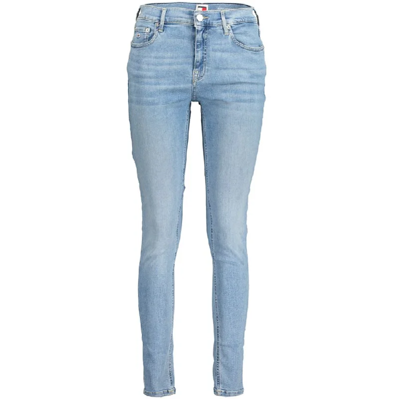 Acid - wash women jeans with a retro finishTommy Hilfiger blue Cotton Jeans & Women's Pant