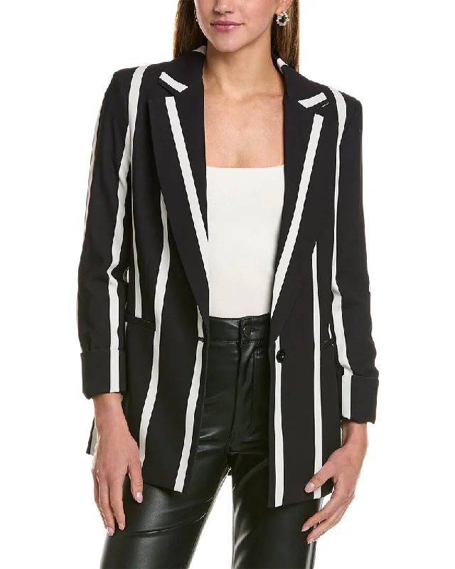 Plus Size Women's Sequin - Embellished Blazers in Silver for a Glamorous PartyAlice + Olivia Justin Rolled Cuff Blazer