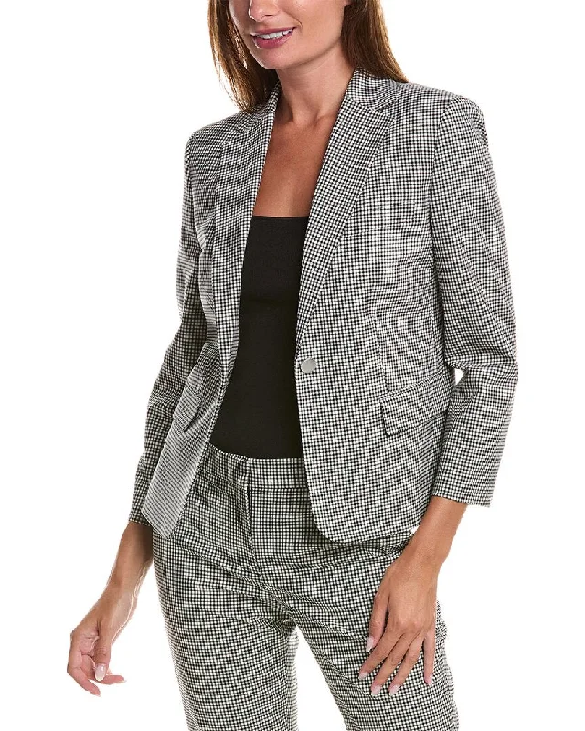 Women's Notched Lapel Blazers in Beige for a Timeless OutfitTheory Slim Wool-Blend Blazer