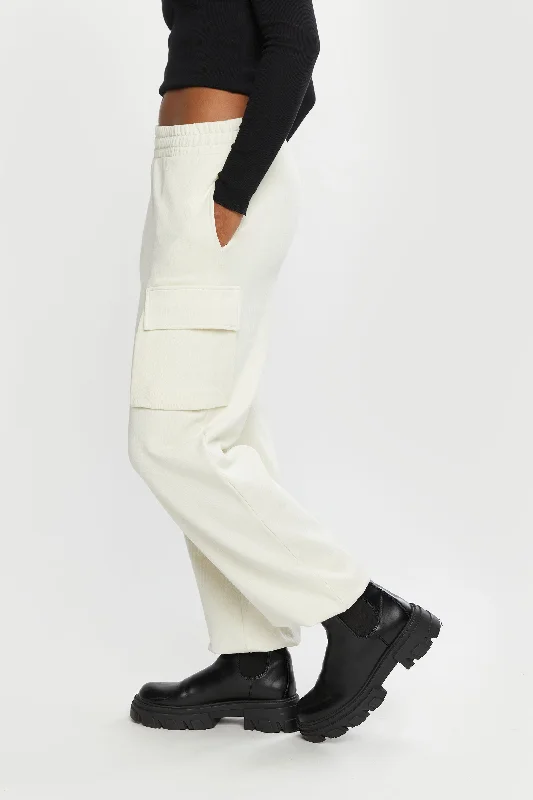 Plus Size Women's Cargo Jumpsuit - Style Pants in White for a One - Piece Fashion StatementCARGO JOGGERS