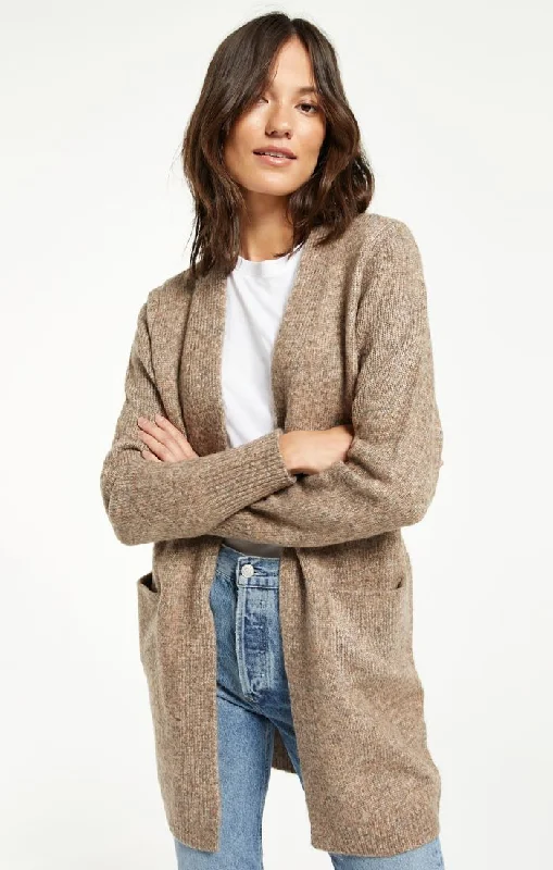 cable knit women cardigan with intricate patternsEmma Sweater Cardigan