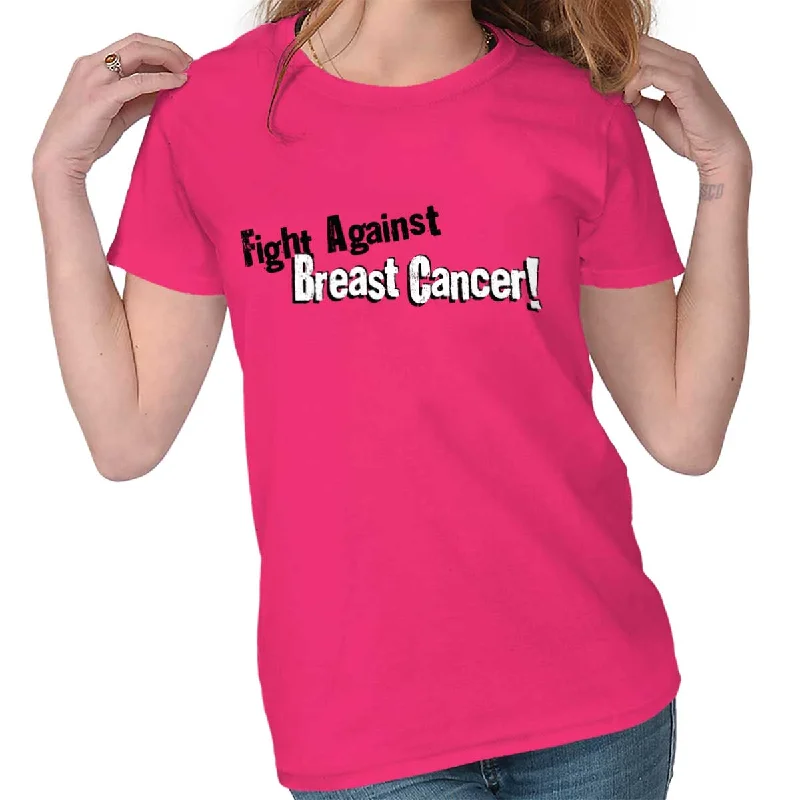 Long Sleeve Women T Shirt for Cooler WeatherBreast Cancer Awareness Ladies T Shirt