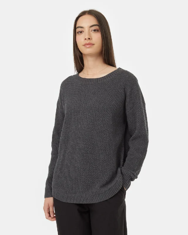 High - Low Hem Women's Cashmere - Blended SweatersHighline Drop Shoulder Sweater