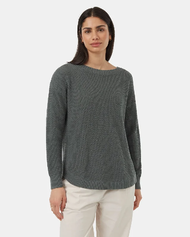 Plus Size Women's Belted Cable Knit SweatersHighline Drop Shoulder Sweater