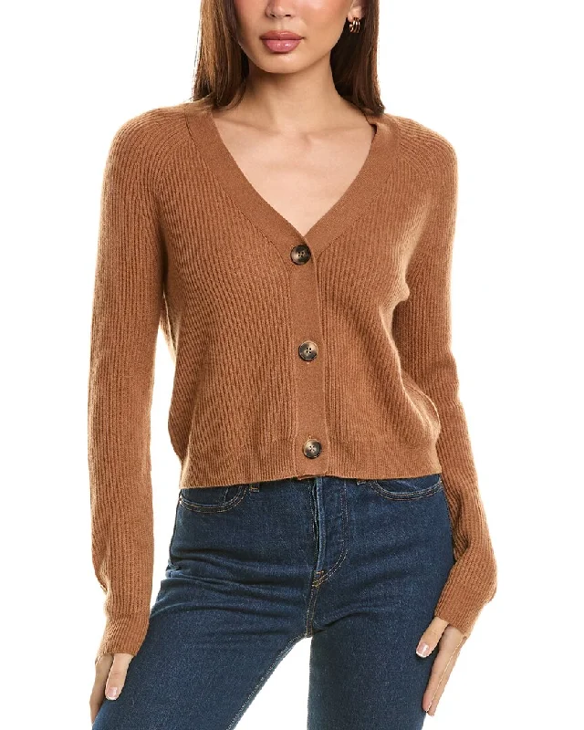 ribbed women cardigan with a classic texturephilosophy Ribbed Cashmere Cardigan