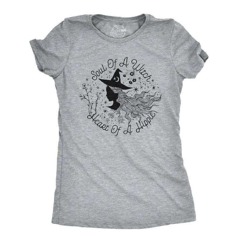 Sheer Women T Shirt for a Stylish and Alluring LookSoul Of A Witch Heart Of A Hippie Women's T Shirt