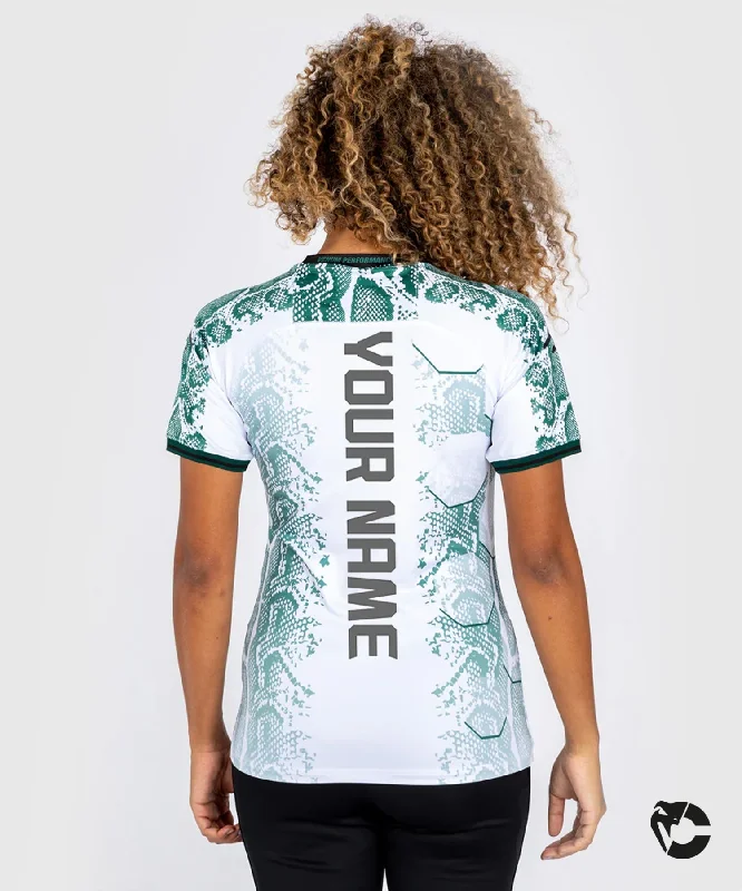 Plus Size Women T Shirt for a Comfortable and Flattering FitUFC Adrenaline by Venum Personalized Authentic Fight Night Women’s Walkout Jersey - Emerald Edition - White/Green