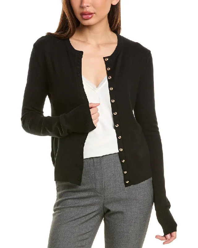 maternity women cardigan for expecting momsT Tahari Crewneck Cardigan