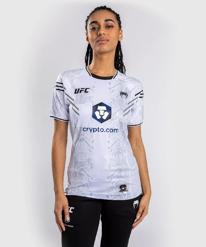 V - Neck Women T Shirt to Enhance the NecklineUFC Adrenaline by Venum Authentic Fight Night Women’s Walkout Jersey - White