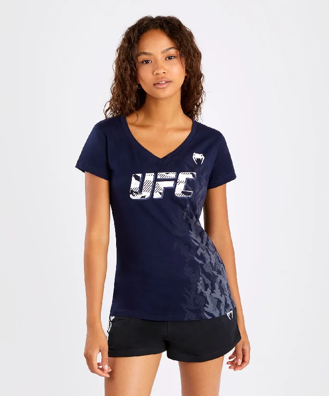 Organic Cotton Women T Shirt for Eco - Conscious WearersUFC Venum Authentic Fight Week Women's Short Sleeve T-shirt - Navy Blue