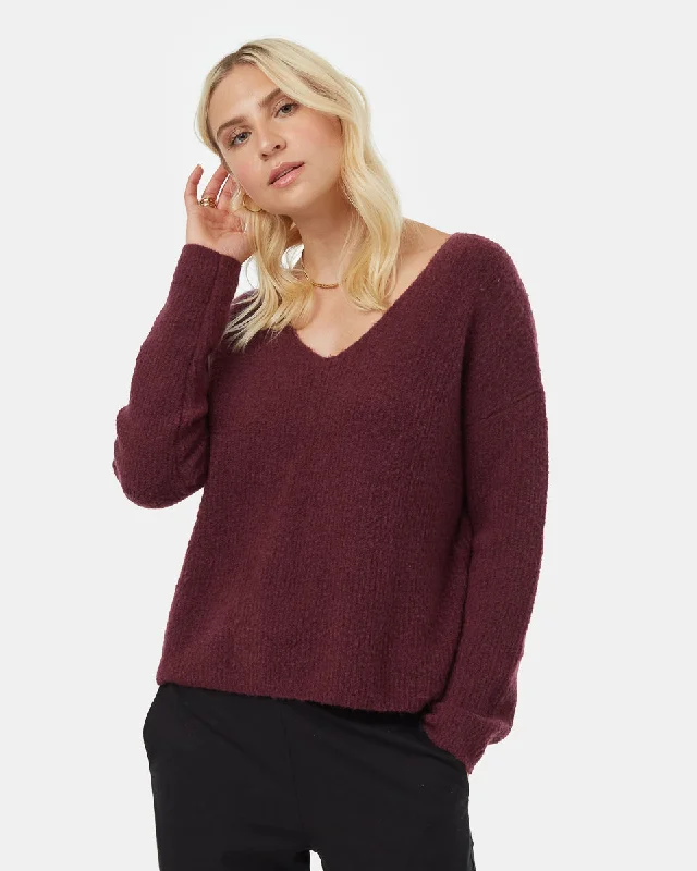 Open - Front Women's Cardigan - Style Mohair SweatersHighline Fuzzy V-Neck Sweater