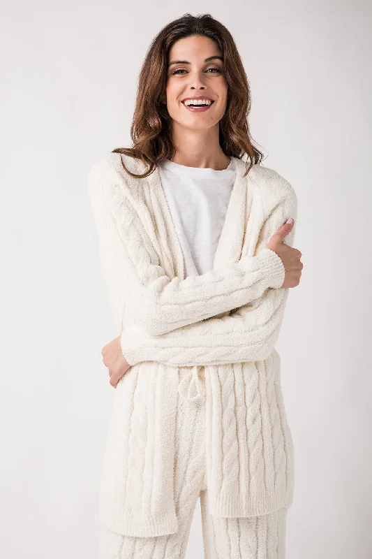 boyfriend style women cardigan for a relaxed fitZ Supply Cate Cable Knit Cardigan