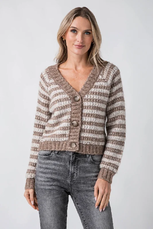 lightweight women cardigan for spring and fallZ Supply Estelle Metallic Stripe Cardigan