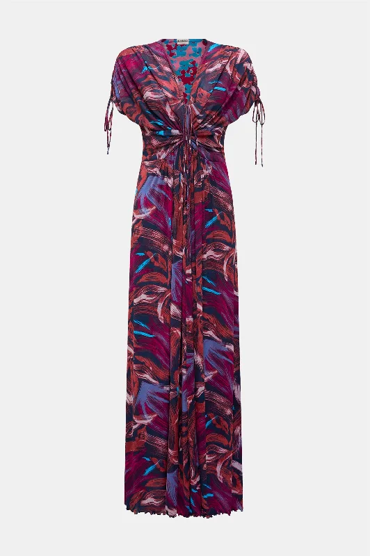 Shift Women Dress with a Simple and Classic Design for Everyday WearCharlotte Reversible Dress in Pomegranate Earth Floral