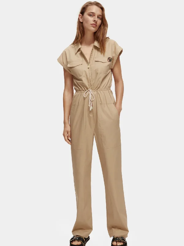 Women jumpsuits with a cinched waist for a defined silhouetteMilitary jumpsuit