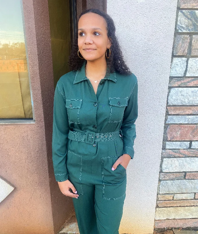 Women jumpsuits with embroidered accents for a personalized and unique touchWorkin Girl Jumpsuit