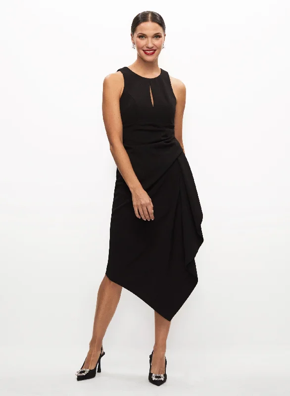 Midi dresses with one - shoulder designs for a modern and asymmetric styleAsymmetric Sleeveless Dress