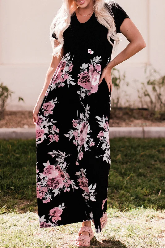 Midi dresses with animal prints for a bold and confident appearanceFloral Empire Waist Maxi Dress