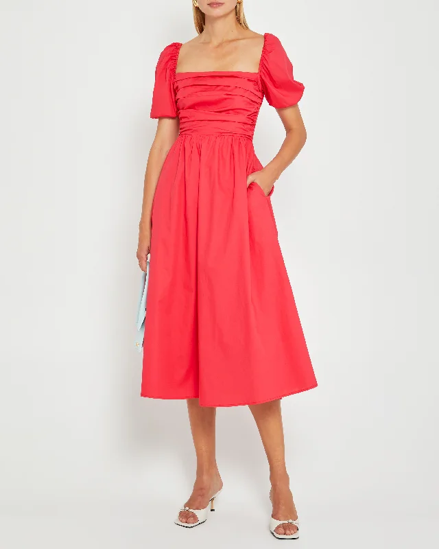 Midi dresses with button - front designs for a classic touchRiver Dress