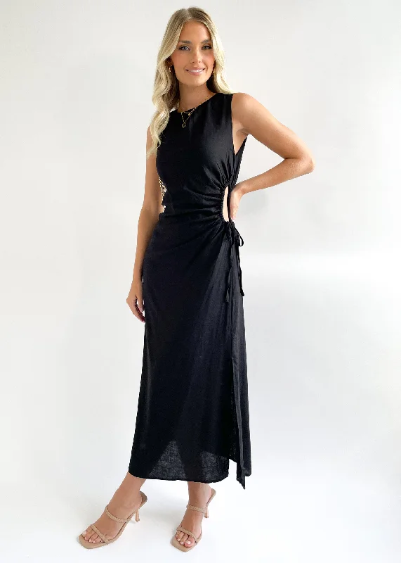 Midi dresses with ruffled sleeves for a more feminine and voluminous lookWilana Midi Dress - Black