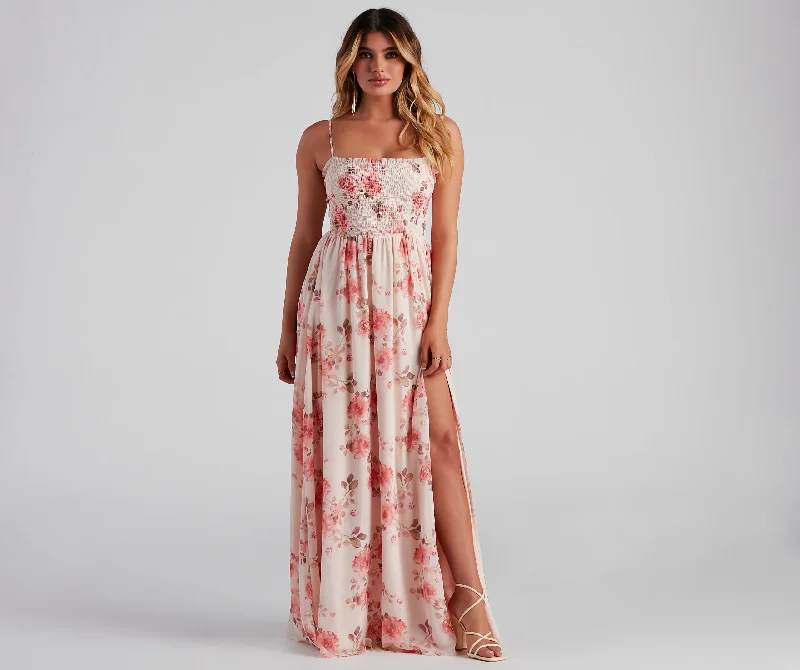 Sequined maxi dresses for formal evening galasEffortlessly Enchanting Floral Maxi Dress