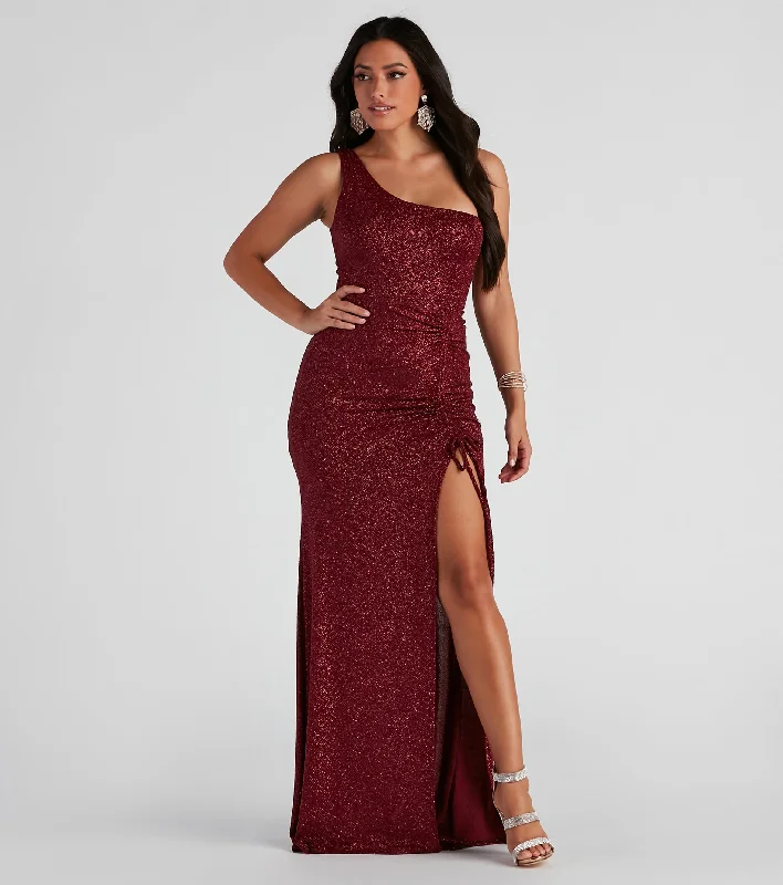 Maxi dresses with pocket details for added functionalityGina Formal Glitter Long Dress