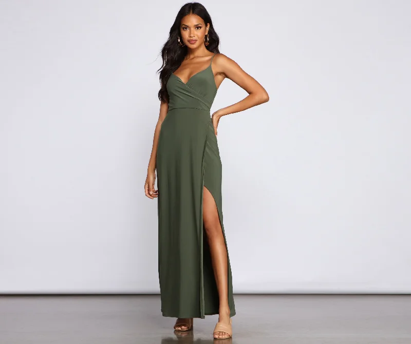 Metallic maxi dresses for a glamorous New Year's Eve partyMajor Appeal High Slit Maxi Dress