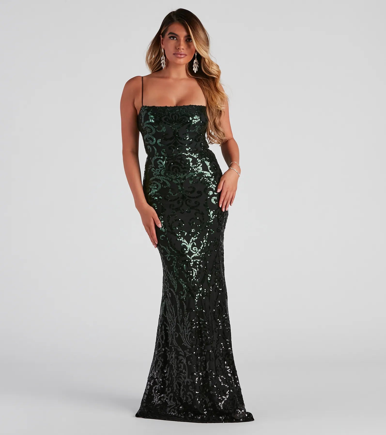 Maxi dresses with ribbed textures for a unique and tactile lookMeara Formal A-Line Sequin Dress