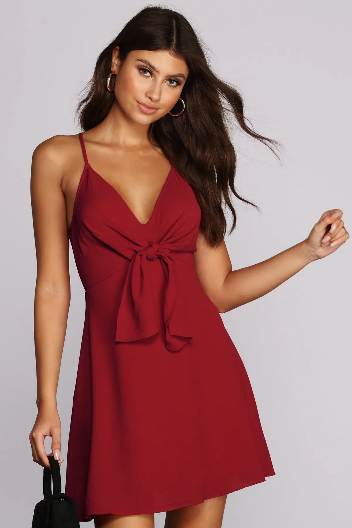 Mini dresses with empire waists for a flattering fitSweetly Tied Skater Dress