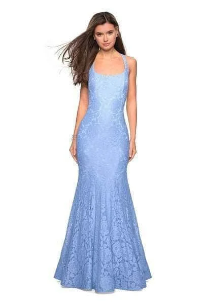 Formal dresses with high - low hems and floral embroidery for a unique prom styleLa Femme - 27484 Rhinestone Embellished Sleeveless Prom Gown