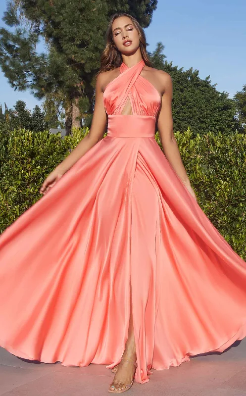 Prom dresses with ruched bodices and organza sleeves for a romantic lookLaDivine CD323CL Dress