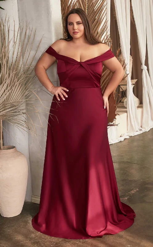 Prom dresses with tiered lace skirts and off - the - shoulder necklines for a feminine and elegant formal affairLadivine CD325c Dress