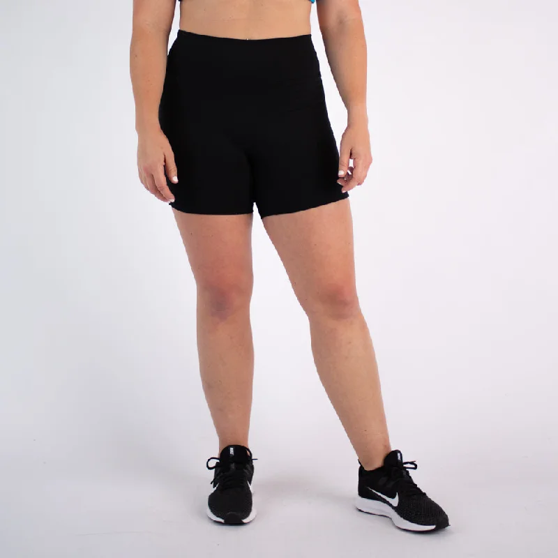 Leather Look Women Shorts for an Edgy and Chic StyleCharge Short 5" - No Front Seam - Higher Rise