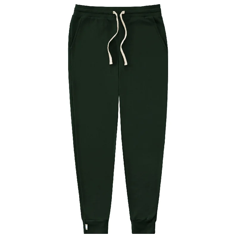 High - Waisted Women's Jogger Sweatpants in Black with Zip Pockets for a Stylish and Practical LookFine Ribbed Sweatpant Forest - Unisex