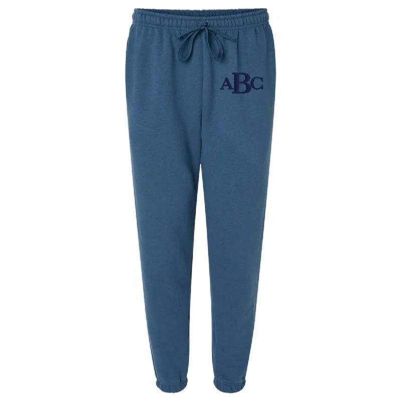 Plus Size Women's Side - Stripe Sweatpants in Navy and White for a Nautical - Inspired StyleMonogrammed American Apparel Sweatpants