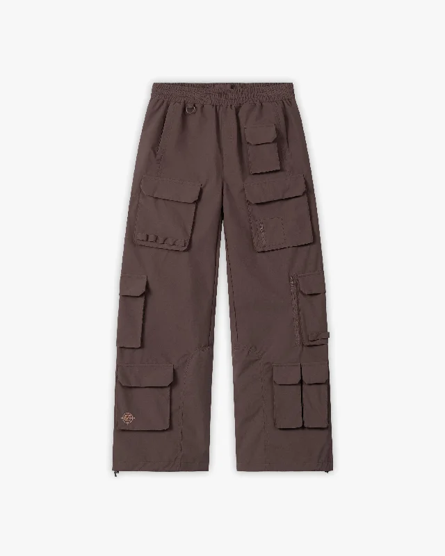 Regular Fit Women's Linen Cargo Pants in Beige for a Casual Summer OutingONYX CARGO BROWN