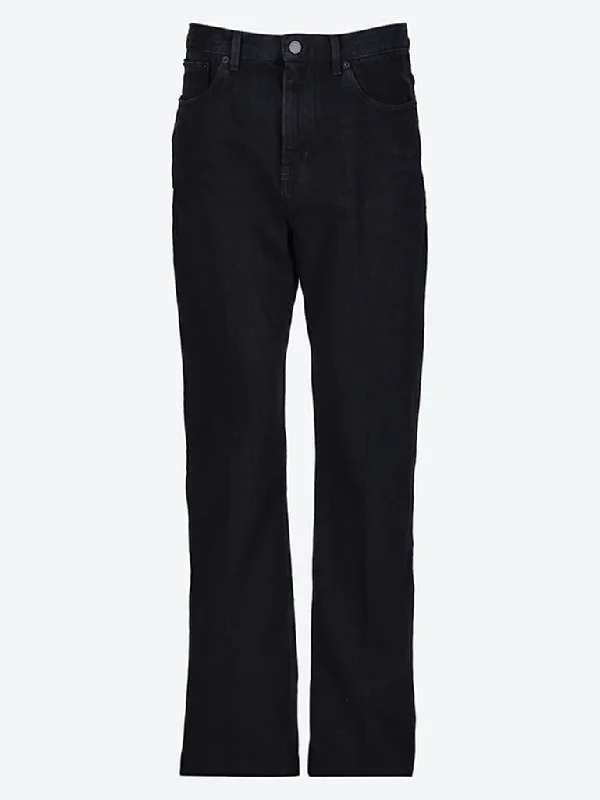 Mid rise straight jeans