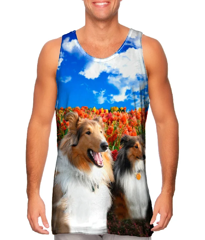 Plus Size Women's Criss - Cross Back Tank Tops in Neon ColorsShelties Among Tulips