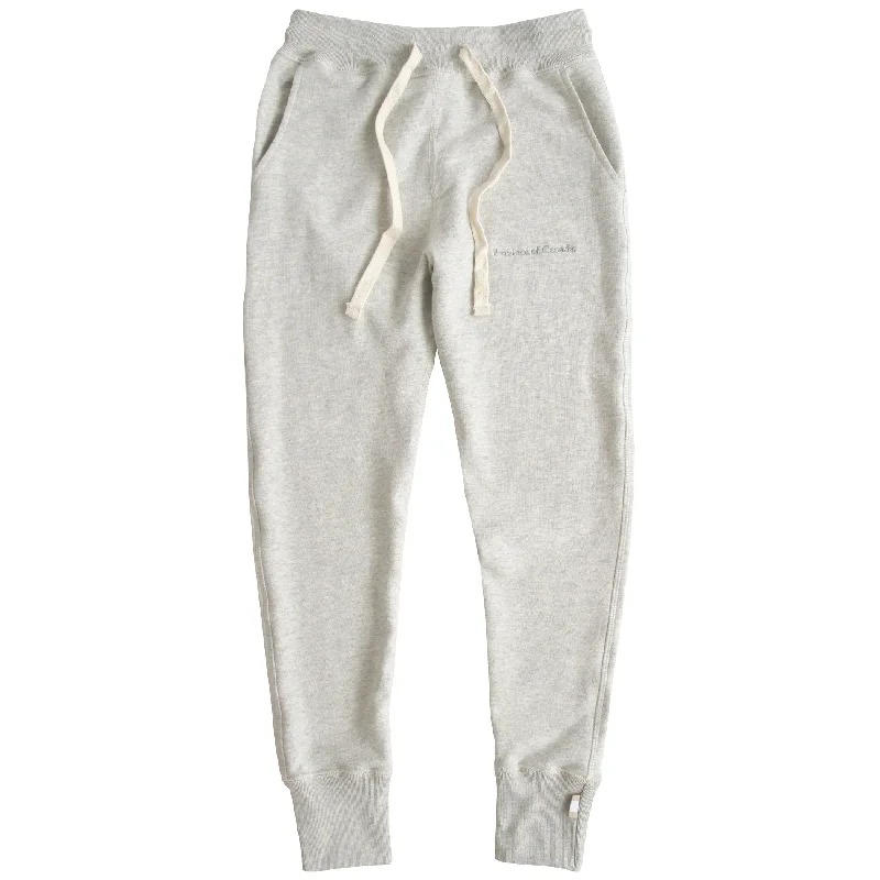 Women's Wide - Leg Sweatpants in Beige with Elastic Cuffs for a Relaxed and Trendy OutfitSkinny French Terry Sweatpant Eggshell - Unisex