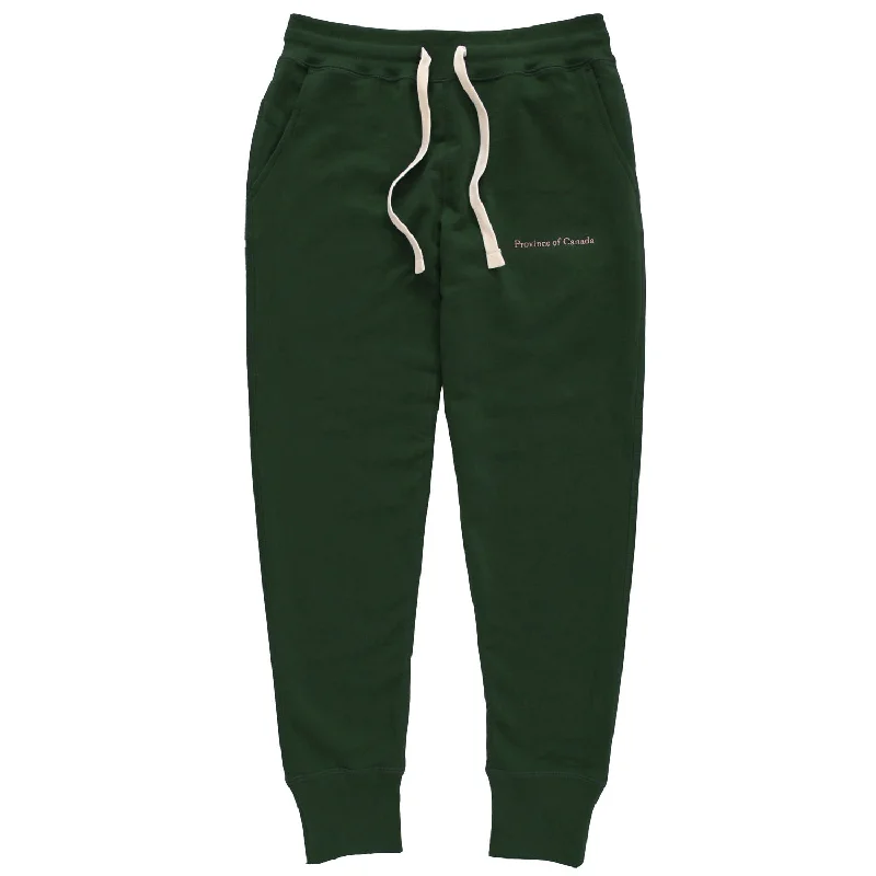 Plus Size Women's Elastic - Waist Sweatpants in Dark Green with a Flattering FitSkinny French Terry Sweatpant Forest - Unisex