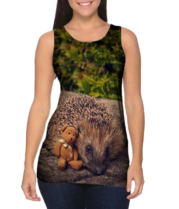 V - Neck Women's Moisture - Wicking Tank Tops for RunningSleepy Porcupine