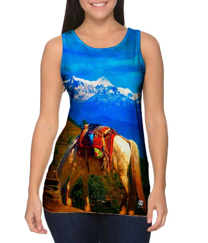 V - Neck Women's Moisture - Wicking Tank Tops for RunningSoaring Andes Mountains