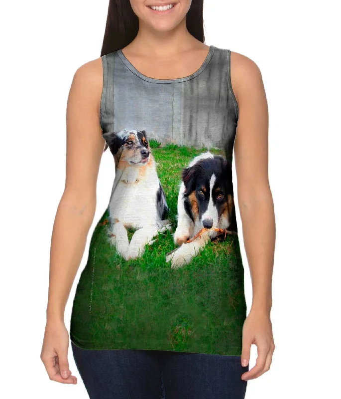 Plus Size Women's Puff - Sleeve Tank Tops in Pastel HuesSocial Collies