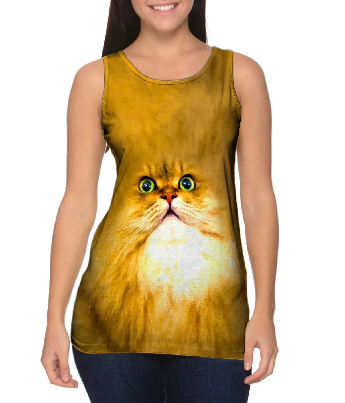 Plus Size Women's Criss - Cross Back Tank Tops in Neon ColorsSoft Cat