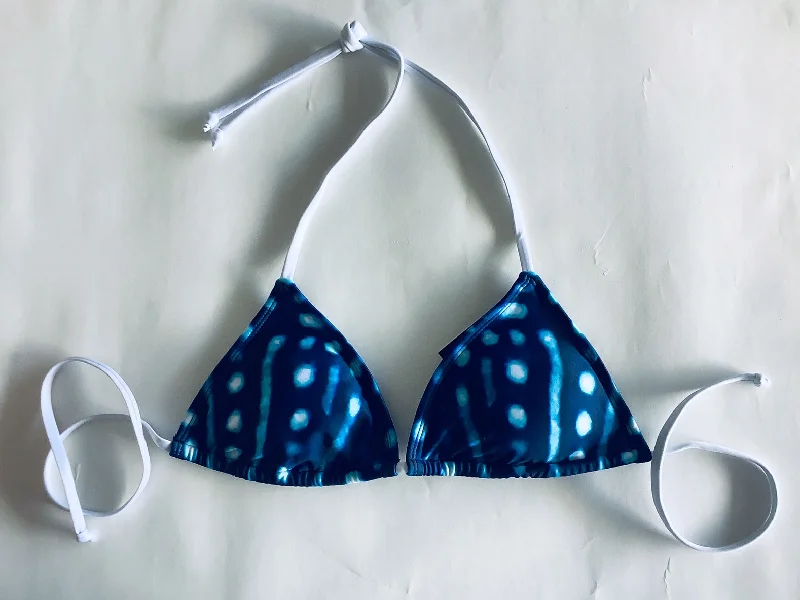 Tie - side bikini bottoms for an adjustable and stylish fitWhaleShark Print - Tri Bikini Top - Repreve® Fabric