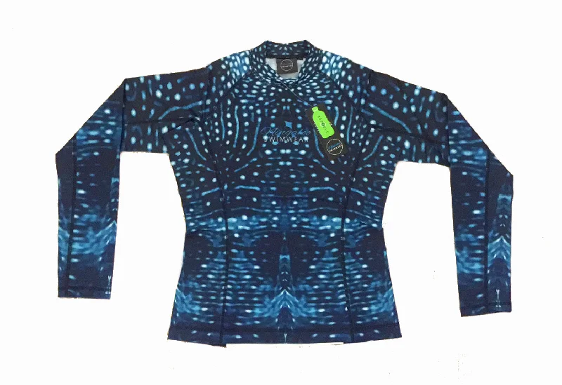 Long - line bikini top for added support and a fashionable lookWomens - Whale Shark - Long sleeve - Rash Vest - Repreve® Fabric